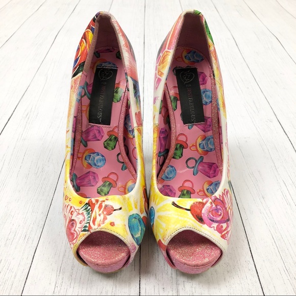 CLEARANCE Latisha Wood Just Fab Sweets For My Sweet Candy High Heels Size 7 - Picture 3 of 16